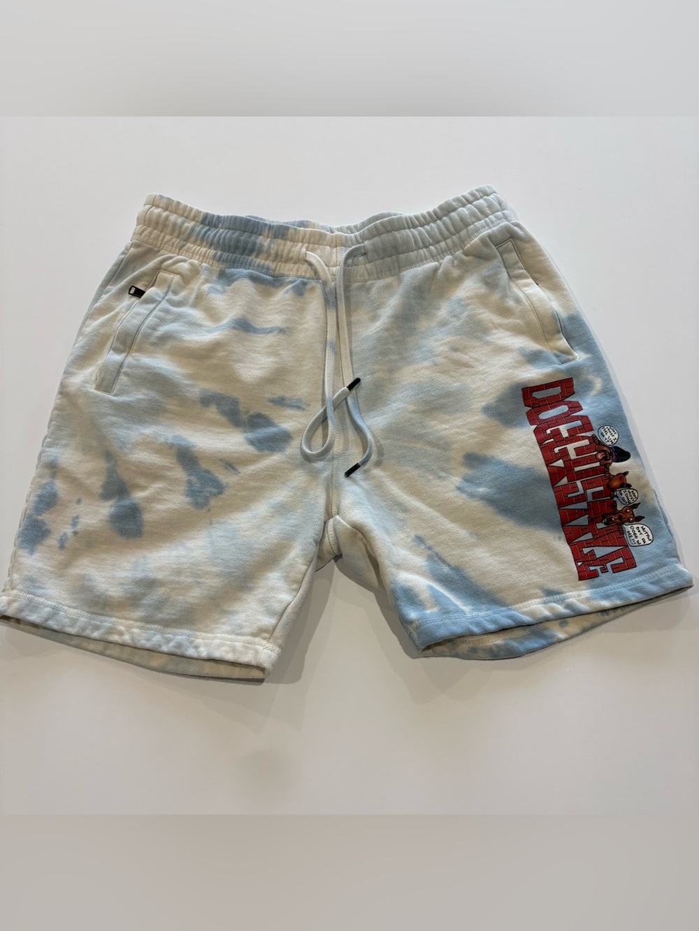 Joe Cool x Shoe Palace Beware Of Dogg Shorts‎ Large Blue Tie Dye Fleece